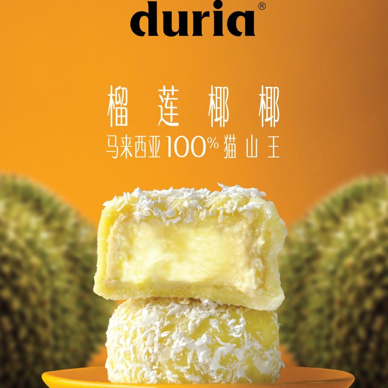 2024F - 【West M’sia 西马】（2 boxes）Coconut Durian Fusion -  Shredded Coconut Musang King Durian Snowy Skin Mooncake - Image 2